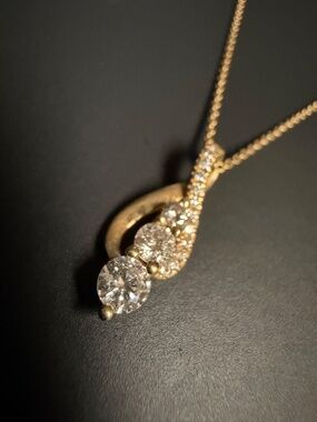 Genuine Diamond Necklace 1/2 ct tw Round 10K Yellow Gold by Jared